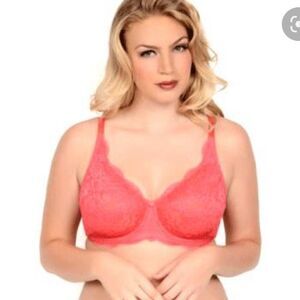 QT INTIMATES All Over Lace Unlined Bra 5554